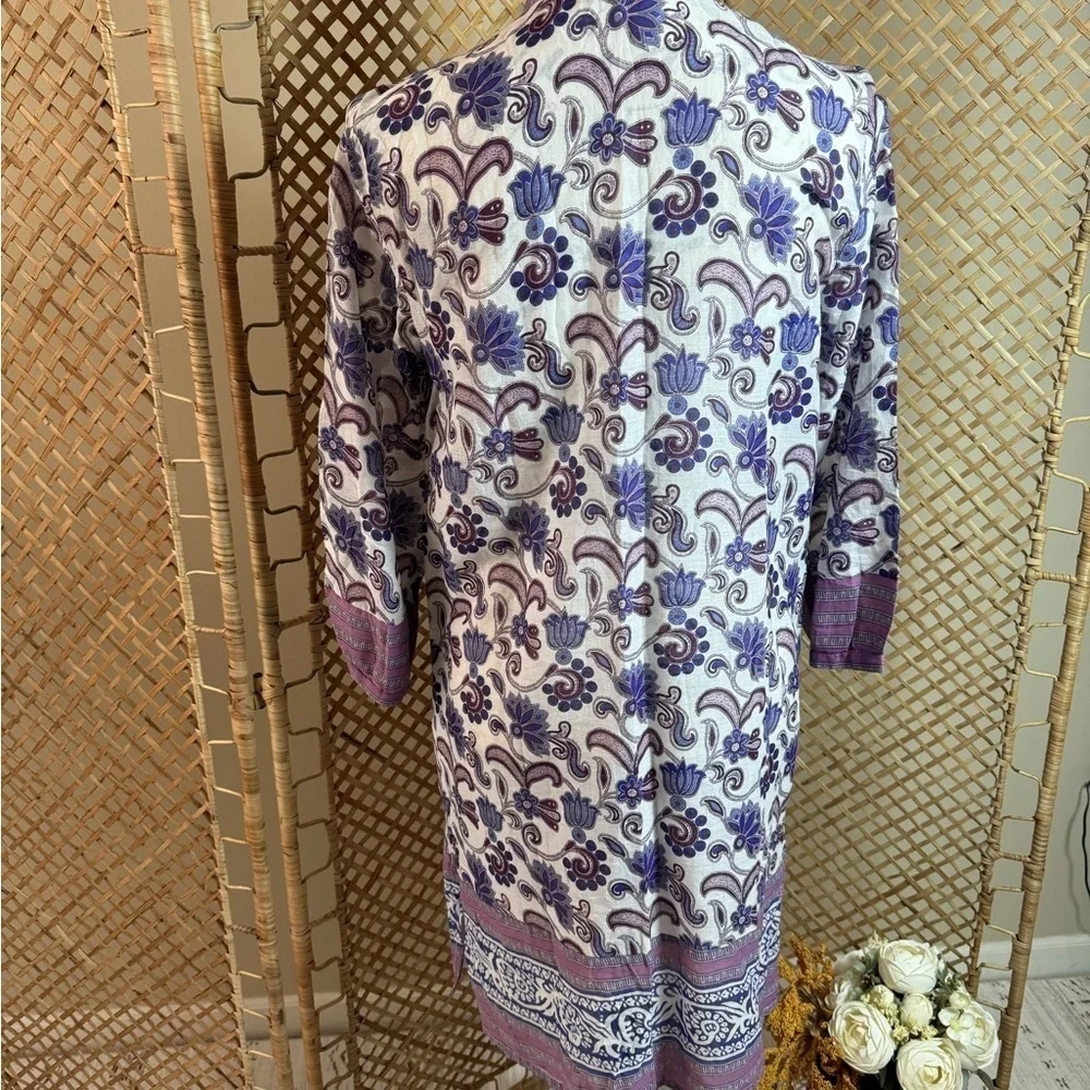 Zara Purple Cotton Tunic - Picture 9 of 11